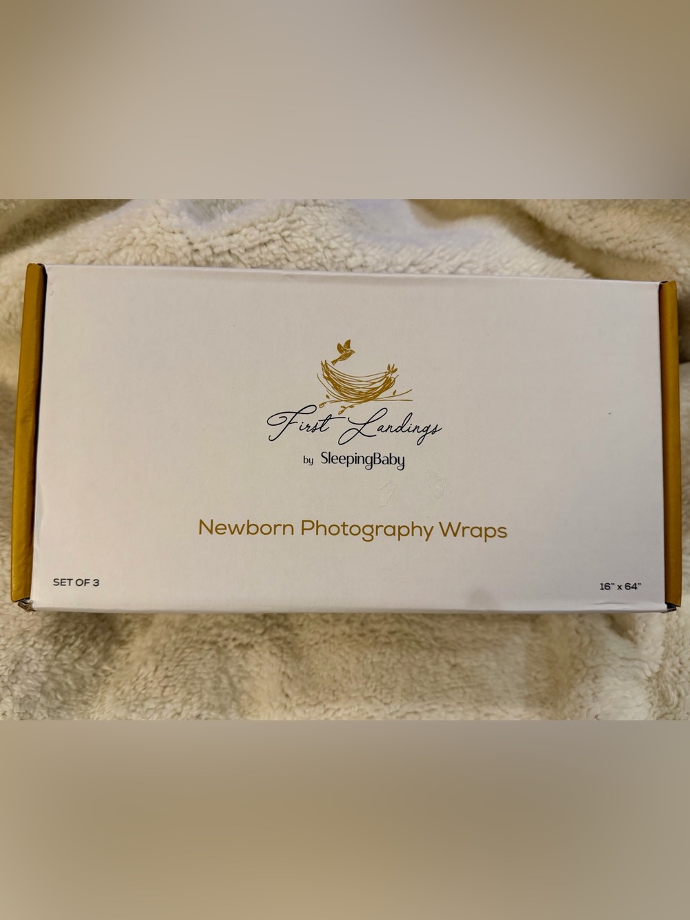 First Landings Newborn Photography Wraps - White (Set of 3)